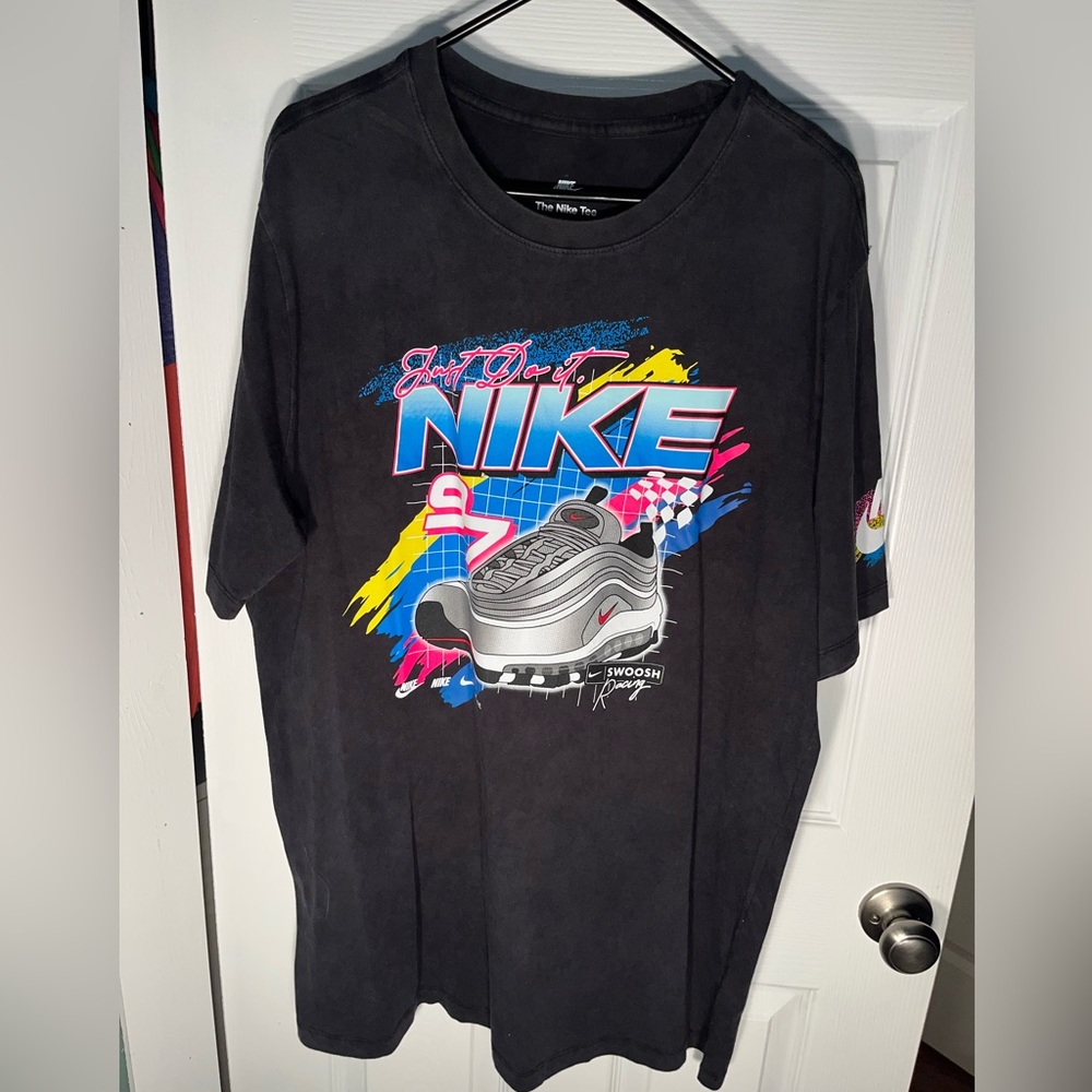 Nike Size XL Men’s NSW Air Max 97 Silver Bullet Racing Black T-Shirt DR8000 010